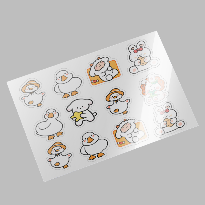 Custom Glossy Sticker Sheet - 7"x5.5“(180x140mm)